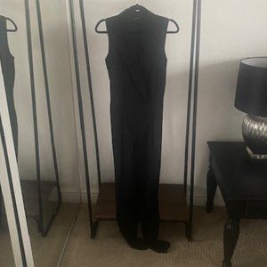 Tuxedo sleeveless jumpsuit